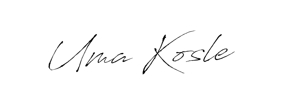 Similarly Antro_Vectra is the best handwritten signature design. Signature creator online .You can use it as an online autograph creator for name Uma Kosle. Uma Kosle signature style 6 images and pictures png