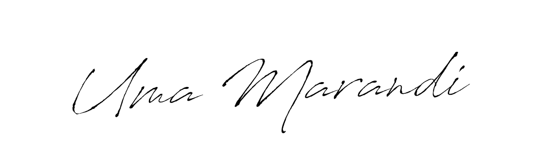 Create a beautiful signature design for name Uma Marandi. With this signature (Antro_Vectra) fonts, you can make a handwritten signature for free. Uma Marandi signature style 6 images and pictures png