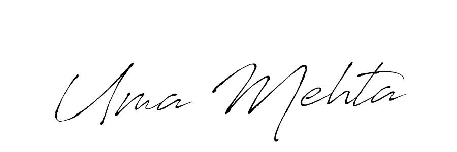 How to make Uma Mehta signature? Antro_Vectra is a professional autograph style. Create handwritten signature for Uma Mehta name. Uma Mehta signature style 6 images and pictures png