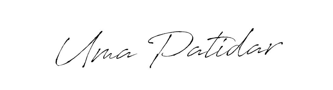 Design your own signature with our free online signature maker. With this signature software, you can create a handwritten (Antro_Vectra) signature for name Uma Patidar. Uma Patidar signature style 6 images and pictures png