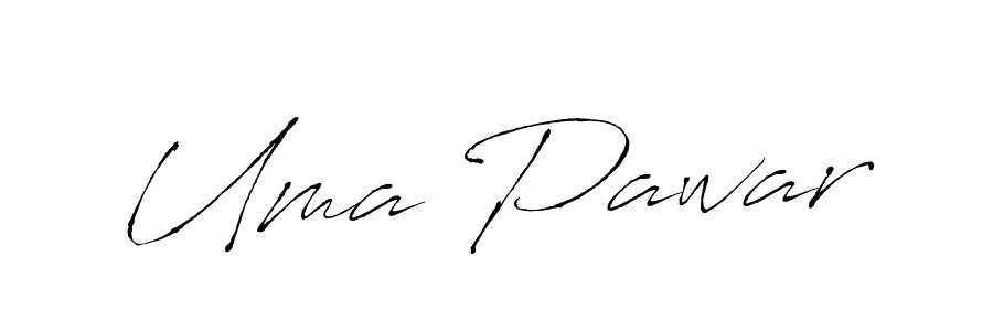 How to make Uma Pawar name signature. Use Antro_Vectra style for creating short signs online. This is the latest handwritten sign. Uma Pawar signature style 6 images and pictures png