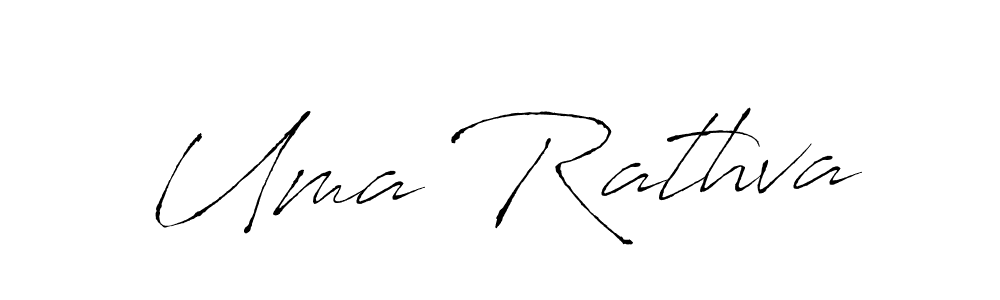 How to make Uma Rathva name signature. Use Antro_Vectra style for creating short signs online. This is the latest handwritten sign. Uma Rathva signature style 6 images and pictures png