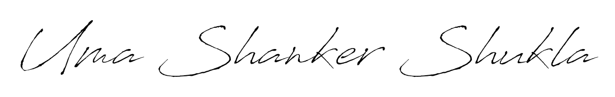A stylish, flowing autograph style designed for name Uma Shanker Shukla using Antro_Vectra typography. Perfect for digital creative projects. Uma Shanker Shukla signature style 6 images and pictures png