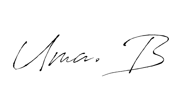 The best way (Antro_Vectra) to make a short signature is to pick only two or three words in your name. The name Uma. B include a total of six letters. For converting this name. Uma. B signature style 6 images and pictures png