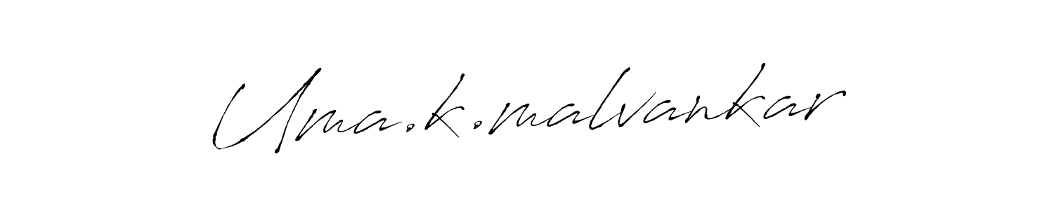 This is the best signature style for the Uma.k.malvankar name. Also you like these signature font (Antro_Vectra). Mix name signature. Uma.k.malvankar signature style 6 images and pictures png