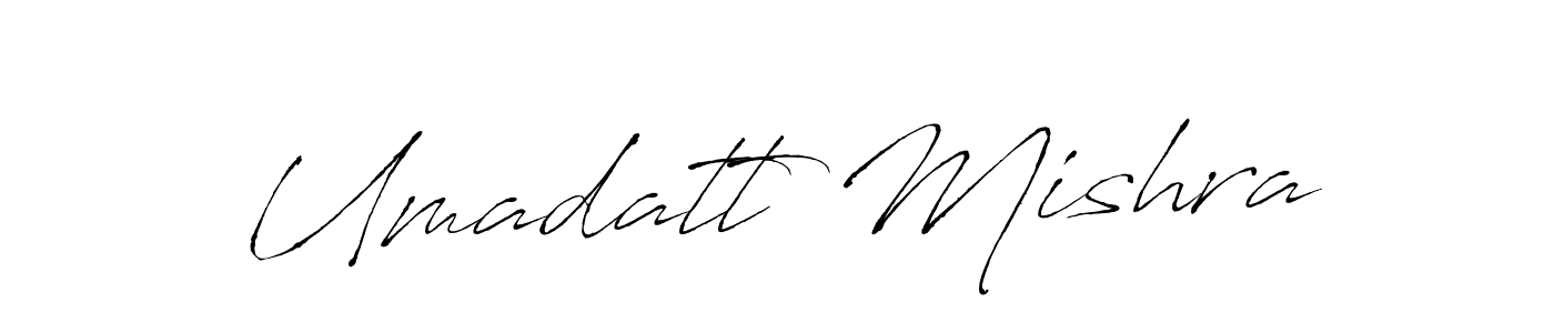 Design your own signature with our free online signature maker. With this signature software, you can create a handwritten (Antro_Vectra) signature for name Umadatt Mishra. Umadatt Mishra signature style 6 images and pictures png