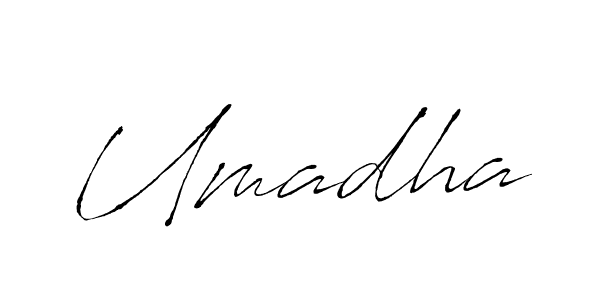 You can use this online signature creator to create a handwritten signature for the name Umadha. This is the best online autograph maker. Umadha signature style 6 images and pictures png