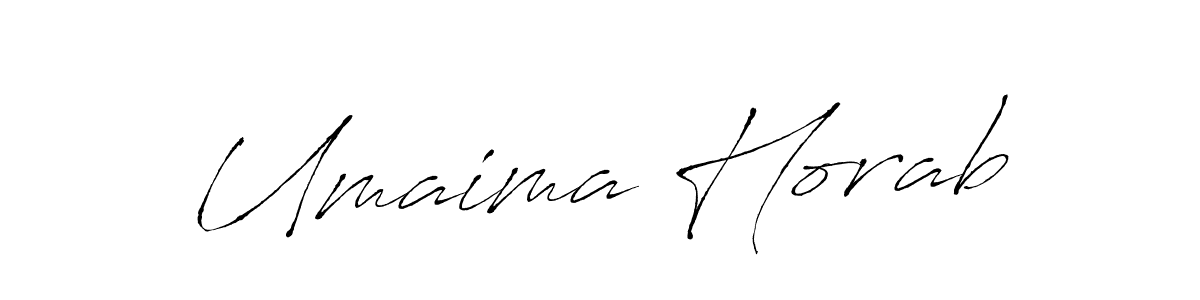 Design your own signature with our free online signature maker. With this signature software, you can create a handwritten (Antro_Vectra) signature for name Umaima Horab. Umaima Horab signature style 6 images and pictures png