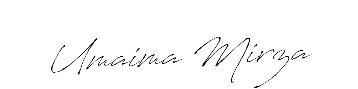 Create a beautiful signature design for name Umaima Mirza. With this signature (Antro_Vectra) fonts, you can make a handwritten signature for free. Umaima Mirza signature style 6 images and pictures png