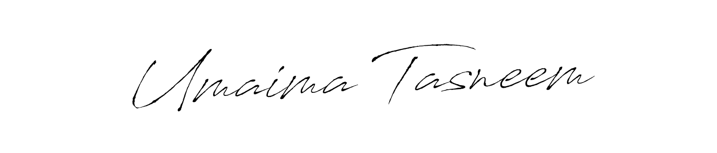 The best way (Antro_Vectra) to make a short signature is to pick only two or three words in your name. The name Umaima Tasneem include a total of six letters. For converting this name. Umaima Tasneem signature style 6 images and pictures png