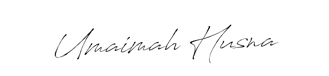 Design your own signature with our free online signature maker. With this signature software, you can create a handwritten (Antro_Vectra) signature for name Umaimah Husna. Umaimah Husna signature style 6 images and pictures png