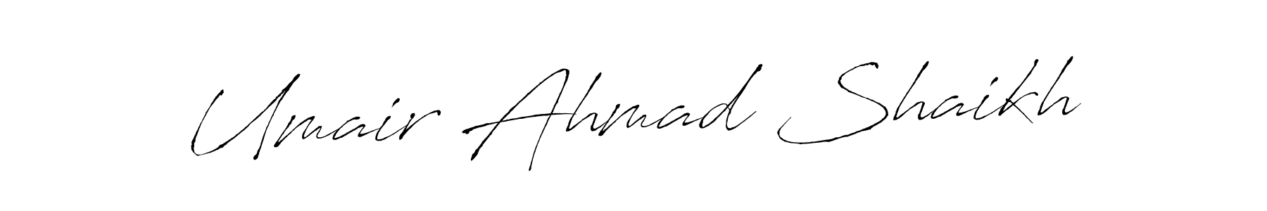 It looks lik you need a new signature style for name Umair Ahmad Shaikh. Design unique handwritten (Antro_Vectra) signature with our free signature maker in just a few clicks. Umair Ahmad Shaikh signature style 6 images and pictures png