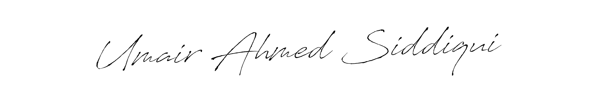 Make a beautiful signature design for name Umair Ahmed Siddiqui. With this signature (Antro_Vectra) style, you can create a handwritten signature for free. Umair Ahmed Siddiqui signature style 6 images and pictures png