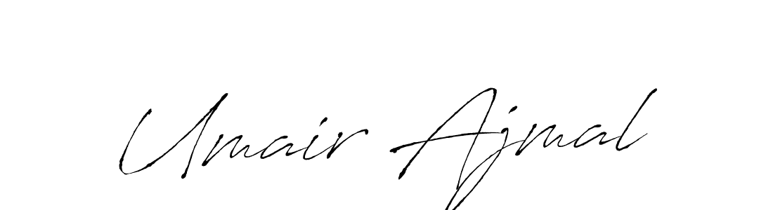 Make a beautiful signature design for name Umair Ajmal. With this signature (Antro_Vectra) style, you can create a handwritten signature for free. Umair Ajmal signature style 6 images and pictures png