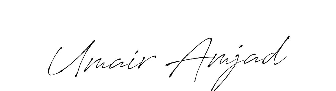 Make a beautiful signature design for name Umair Amjad. With this signature (Antro_Vectra) style, you can create a handwritten signature for free. Umair Amjad signature style 6 images and pictures png