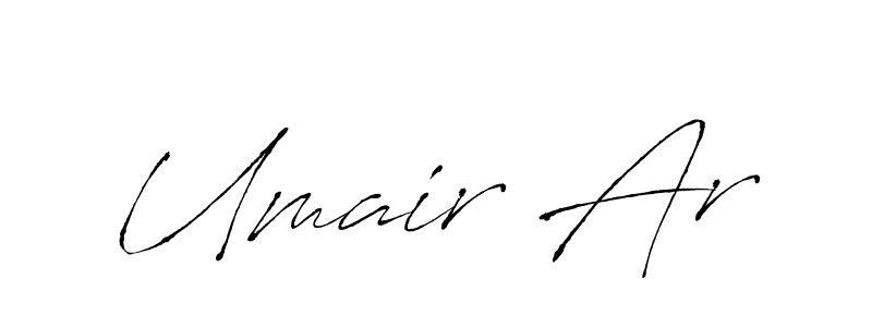 Make a beautiful signature design for name Umair Ar. With this signature (Antro_Vectra) style, you can create a handwritten signature for free. Umair Ar signature style 6 images and pictures png