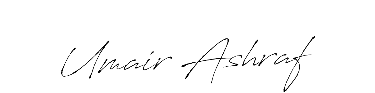 How to make Umair Ashraf name signature. Use Antro_Vectra style for creating short signs online. This is the latest handwritten sign. Umair Ashraf signature style 6 images and pictures png