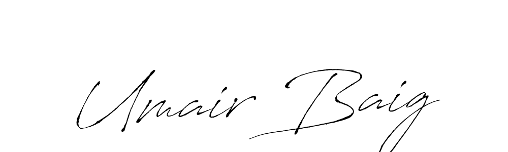 The best way (Antro_Vectra) to make a short signature is to pick only two or three words in your name. The name Umair Baig include a total of six letters. For converting this name. Umair Baig signature style 6 images and pictures png
