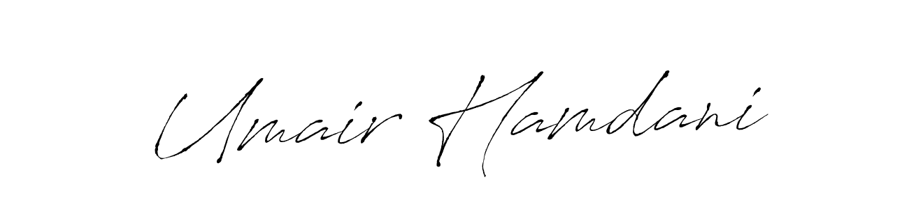 Umair Hamdani stylish signature style. Best Handwritten Sign (Antro_Vectra) for my name. Handwritten Signature Collection Ideas for my name Umair Hamdani. Umair Hamdani signature style 6 images and pictures png