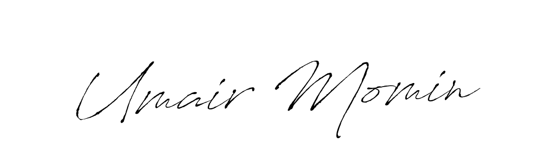 Design your own signature with our free online signature maker. With this signature software, you can create a handwritten (Antro_Vectra) signature for name Umair Momin. Umair Momin signature style 6 images and pictures png