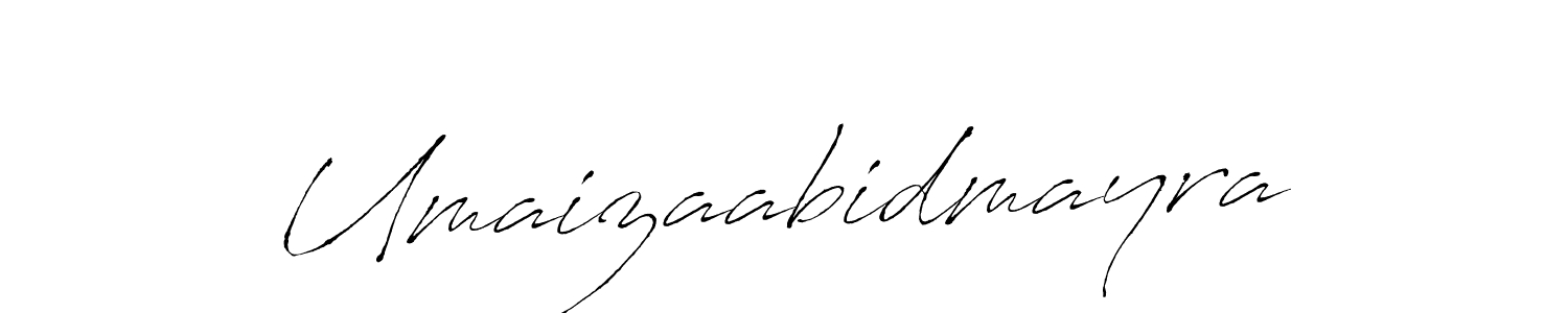 How to make Umaizaabidmayra name signature. Use Antro_Vectra style for creating short signs online. This is the latest handwritten sign. Umaizaabidmayra signature style 6 images and pictures png
