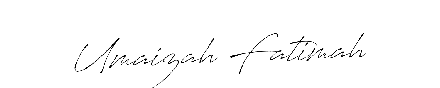 Create a beautiful signature design for name Umaizah Fatimah. With this signature (Antro_Vectra) fonts, you can make a handwritten signature for free. Umaizah Fatimah signature style 6 images and pictures png