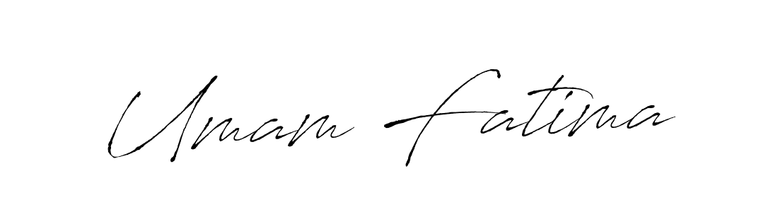 The best way (Antro_Vectra) to make a short signature is to pick only two or three words in your name. The name Umam Fatima include a total of six letters. For converting this name. Umam Fatima signature style 6 images and pictures png