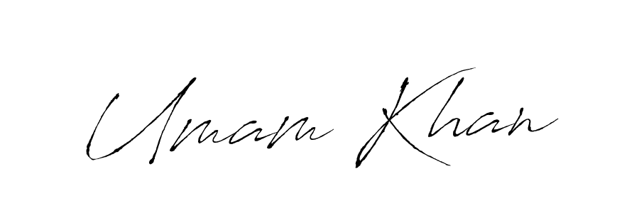 Antro_Vectra is a professional signature style that is perfect for those who want to add a touch of class to their signature. It is also a great choice for those who want to make their signature more unique. Get Umam Khan name to fancy signature for free. Umam Khan signature style 6 images and pictures png