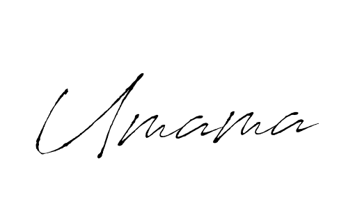 Design your own signature with our free online signature maker. With this signature software, you can create a handwritten (Antro_Vectra) signature for name Umama. Umama signature style 6 images and pictures png