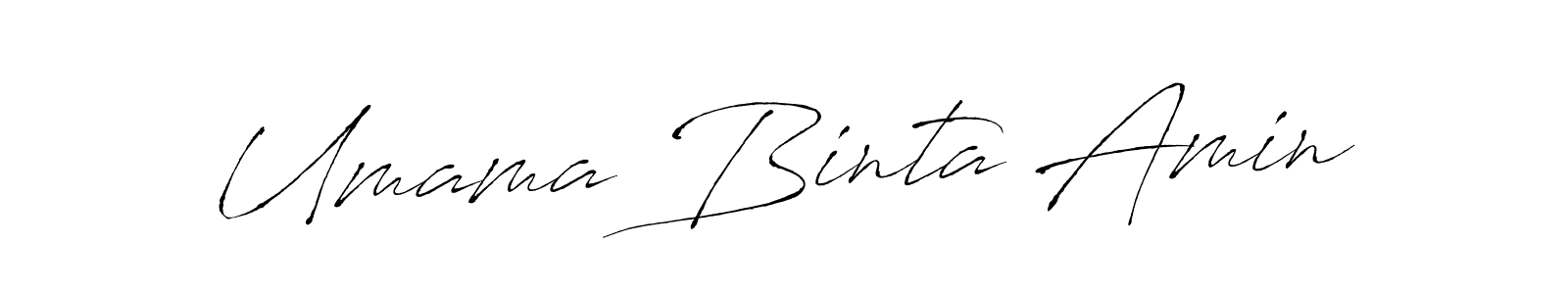 Create a beautiful signature design for name Umama Binta Amin. With this signature (Antro_Vectra) fonts, you can make a handwritten signature for free. Umama Binta Amin signature style 6 images and pictures png