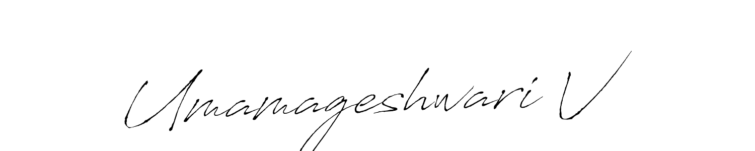 if you are searching for the best signature style for your name Umamageshwari V. so please give up your signature search. here we have designed multiple signature styles  using Antro_Vectra. Umamageshwari V signature style 6 images and pictures png