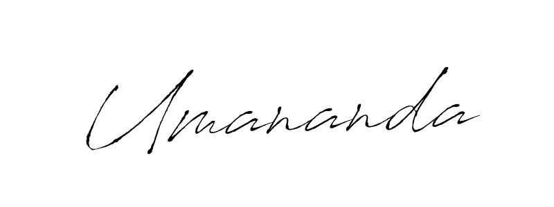 Umananda stylish signature style. Best Handwritten Sign (Antro_Vectra) for my name. Handwritten Signature Collection Ideas for my name Umananda. Umananda signature style 6 images and pictures png