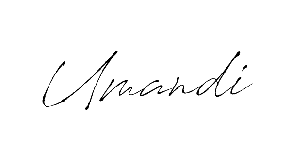 Antro_Vectra is a professional signature style that is perfect for those who want to add a touch of class to their signature. It is also a great choice for those who want to make their signature more unique. Get Umandi name to fancy signature for free. Umandi signature style 6 images and pictures png