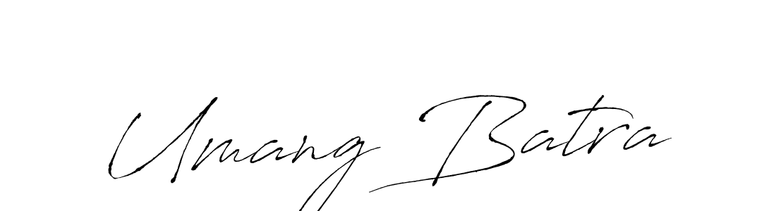 Make a beautiful signature design for name Umang Batra. With this signature (Antro_Vectra) style, you can create a handwritten signature for free. Umang Batra signature style 6 images and pictures png