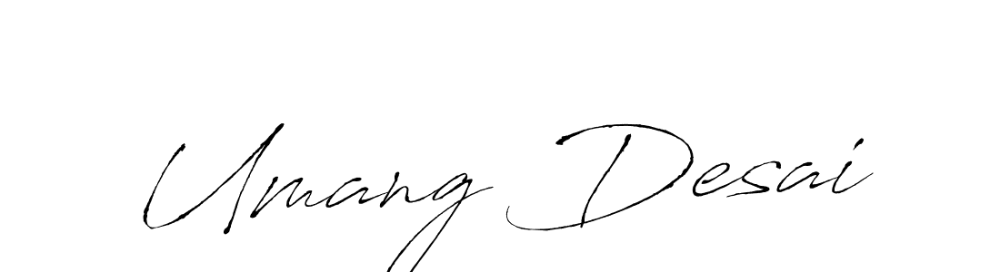 Create a beautiful signature design for name Umang Desai. With this signature (Antro_Vectra) fonts, you can make a handwritten signature for free. Umang Desai signature style 6 images and pictures png