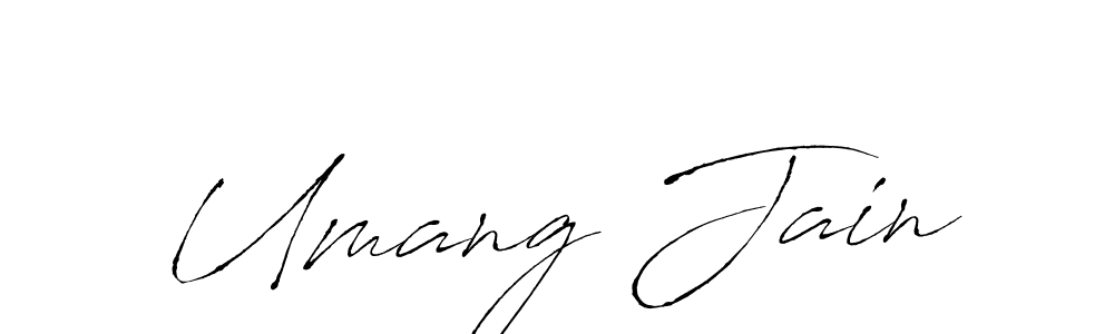 Design your own signature with our free online signature maker. With this signature software, you can create a handwritten (Antro_Vectra) signature for name Umang Jain. Umang Jain signature style 6 images and pictures png