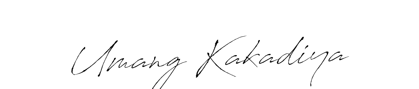 How to make Umang Kakadiya name signature. Use Antro_Vectra style for creating short signs online. This is the latest handwritten sign. Umang Kakadiya signature style 6 images and pictures png