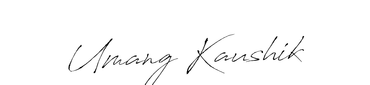 Create a beautiful signature design for name Umang Kaushik. With this signature (Antro_Vectra) fonts, you can make a handwritten signature for free. Umang Kaushik signature style 6 images and pictures png