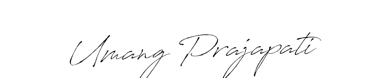Umang Prajapati stylish signature style. Best Handwritten Sign (Antro_Vectra) for my name. Handwritten Signature Collection Ideas for my name Umang Prajapati. Umang Prajapati signature style 6 images and pictures png