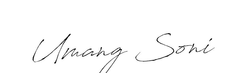 Also we have Umang Soni name is the best signature style. Create professional handwritten signature collection using Antro_Vectra autograph style. Umang Soni signature style 6 images and pictures png