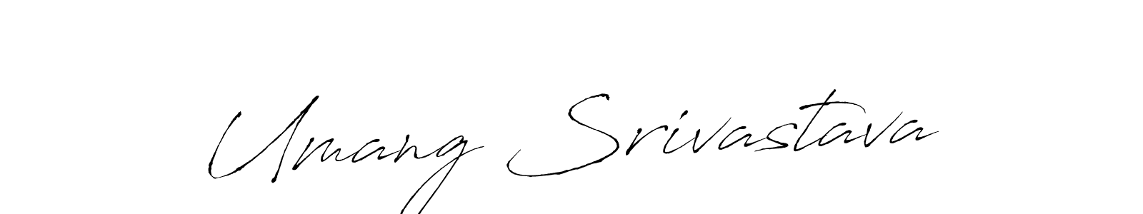 How to make Umang Srivastava name signature. Use Antro_Vectra style for creating short signs online. This is the latest handwritten sign. Umang Srivastava signature style 6 images and pictures png