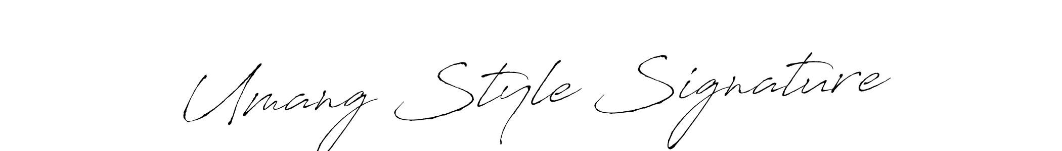 Use a signature maker to create a handwritten signature online. With this signature software, you can design (Antro_Vectra) your own signature for name Umang Style Signature. Umang Style Signature signature style 6 images and pictures png