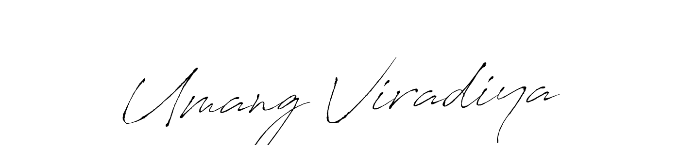 The best way (Antro_Vectra) to make a short signature is to pick only two or three words in your name. The name Umang Viradiya include a total of six letters. For converting this name. Umang Viradiya signature style 6 images and pictures png