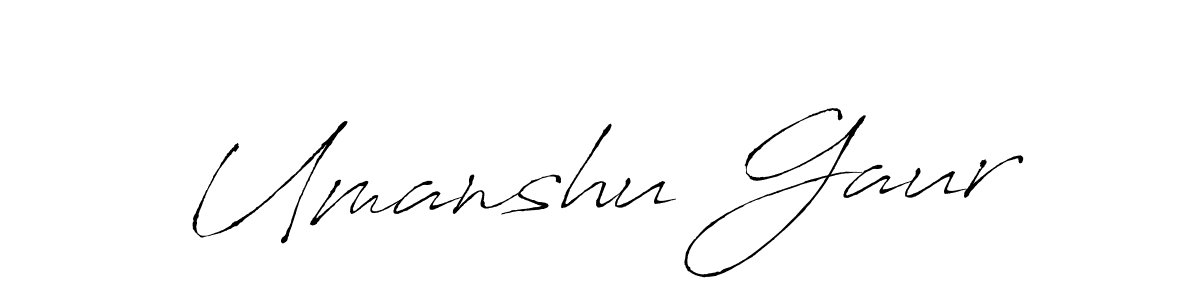 Also You can easily find your signature by using the search form. We will create Umanshu Gaur name handwritten signature images for you free of cost using Antro_Vectra sign style. Umanshu Gaur signature style 6 images and pictures png