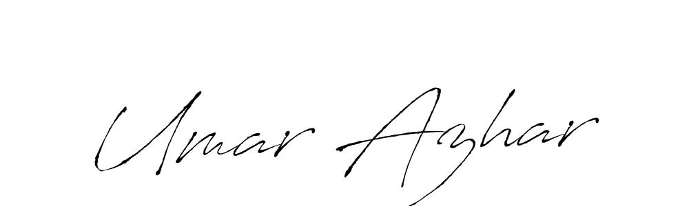 Umar Azhar stylish signature style. Best Handwritten Sign (Antro_Vectra) for my name. Handwritten Signature Collection Ideas for my name Umar Azhar. Umar Azhar signature style 6 images and pictures png