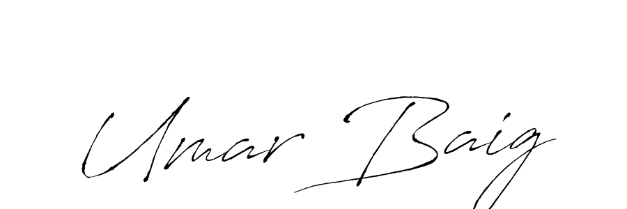 Use a signature maker to create a handwritten signature online. With this signature software, you can design (Antro_Vectra) your own signature for name Umar Baig. Umar Baig signature style 6 images and pictures png