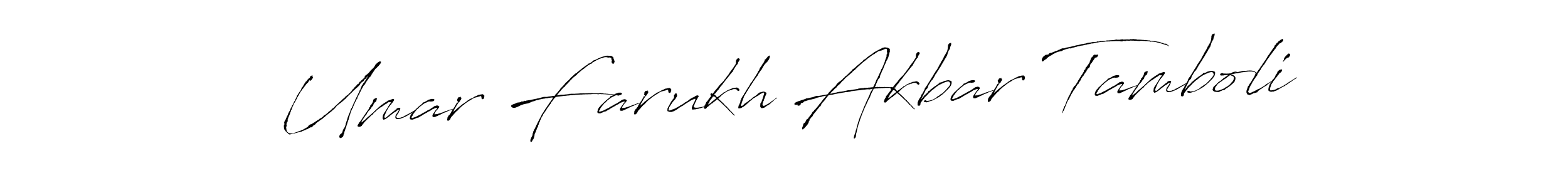 Umar Farukh Akbar Tamboli stylish signature style. Best Handwritten Sign (Antro_Vectra) for my name. Handwritten Signature Collection Ideas for my name Umar Farukh Akbar Tamboli. Umar Farukh Akbar Tamboli signature style 6 images and pictures png