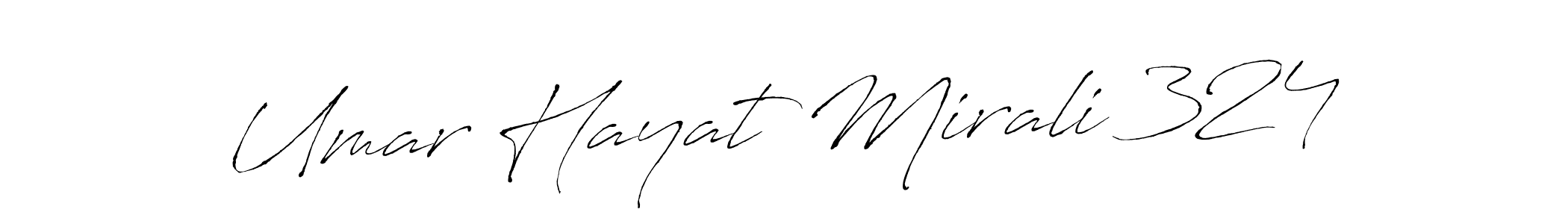 Make a beautiful signature design for name Umar Hayat Mirali 324. With this signature (Antro_Vectra) style, you can create a handwritten signature for free. Umar Hayat Mirali 324 signature style 6 images and pictures png