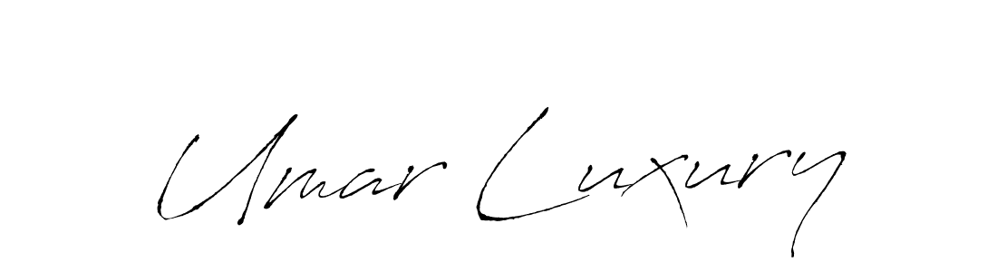 Design your own signature with our free online signature maker. With this signature software, you can create a handwritten (Antro_Vectra) signature for name Umar Luxury. Umar Luxury signature style 6 images and pictures png