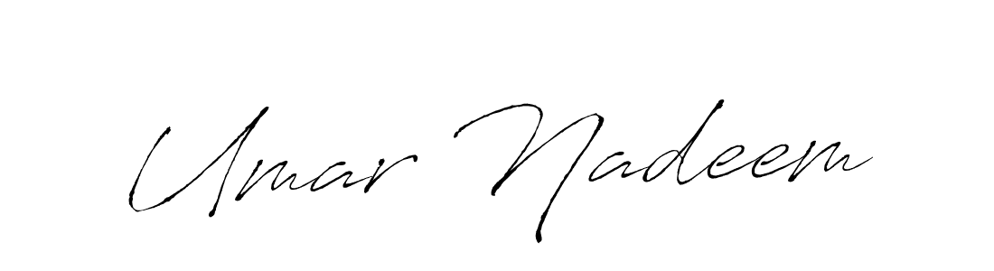 Also we have Umar Nadeem name is the best signature style. Create professional handwritten signature collection using Antro_Vectra autograph style. Umar Nadeem signature style 6 images and pictures png